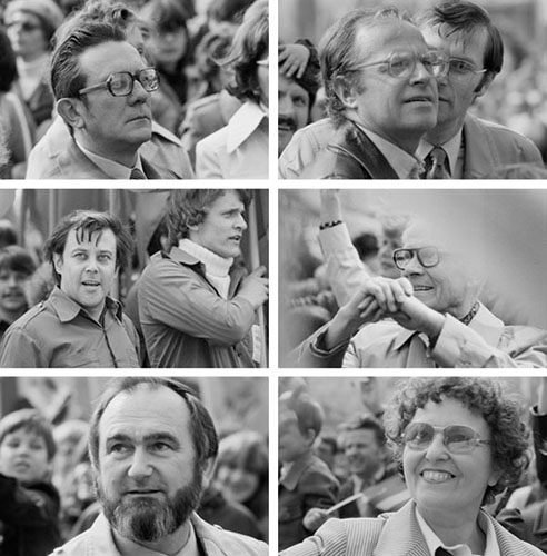 Vor der Ehrentribne / 1.Mai 1980, Karl-Marx-Allee, Berlin, DDR (7) / 10
	  - All rights reserved. Copyright: Ute Mahler